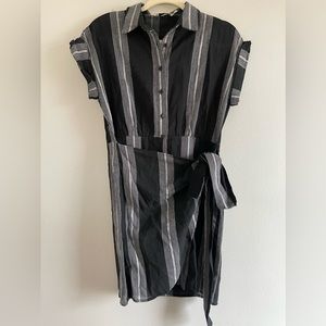 Black and White Wrap Dress